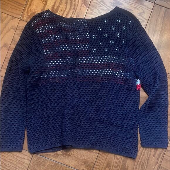 Norton size PM Navy and Red American Flag Sweater..B/7 - Picture 6 of 8